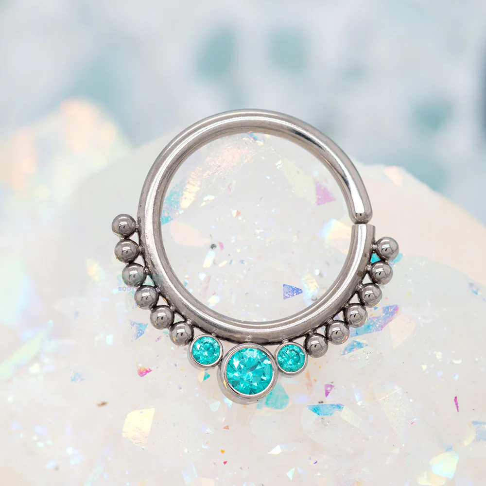HSMR-F 'Haute Couture' Faceted Gem Seam Ring - Image 2