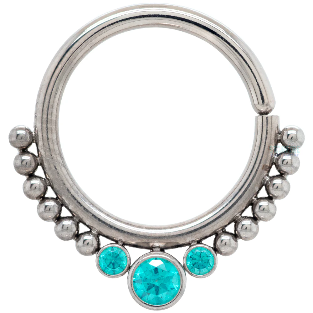 HSMR-F 'Haute Couture' Faceted Gem Seam Ring - Image 4