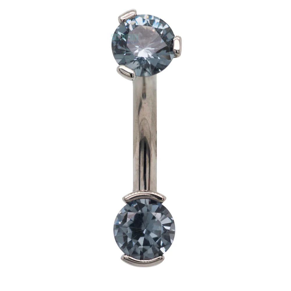 2 Prong-Set Faceted Gem Navel Curve - Image 16