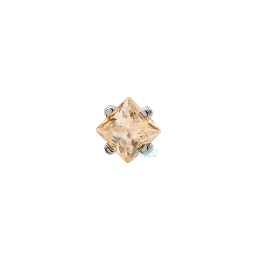2mm Prong-Set Square Princess Star-Cut Faceted Gem on Flatback - Image 7