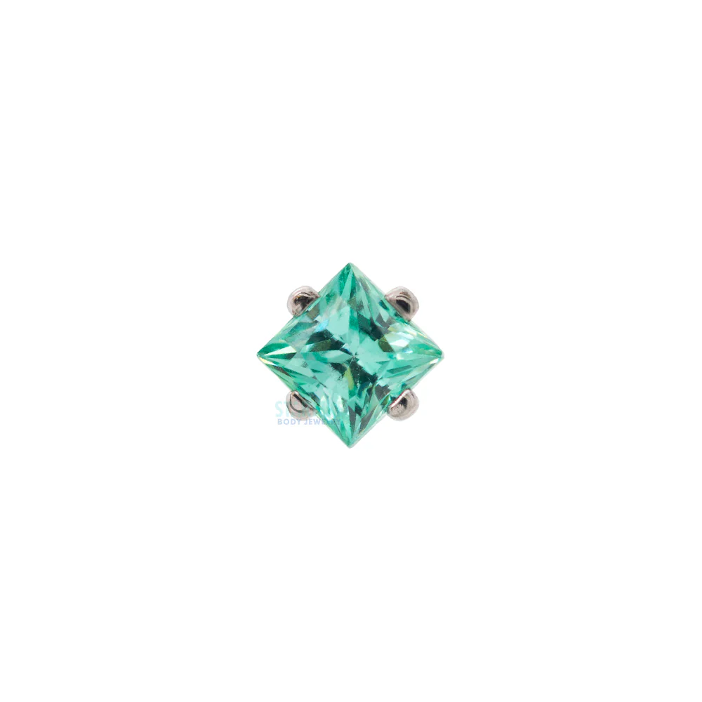 2mm Prong-Set Square Princess Star-Cut Faceted Gem on Flatback - Image 8