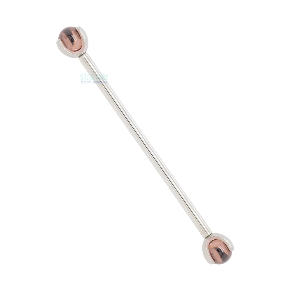 Ceramic Ball in Prong's Industrial Barbell - Image 3