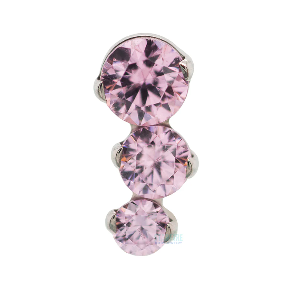"Clio" Threaded End with Faceted Gems - Image 3