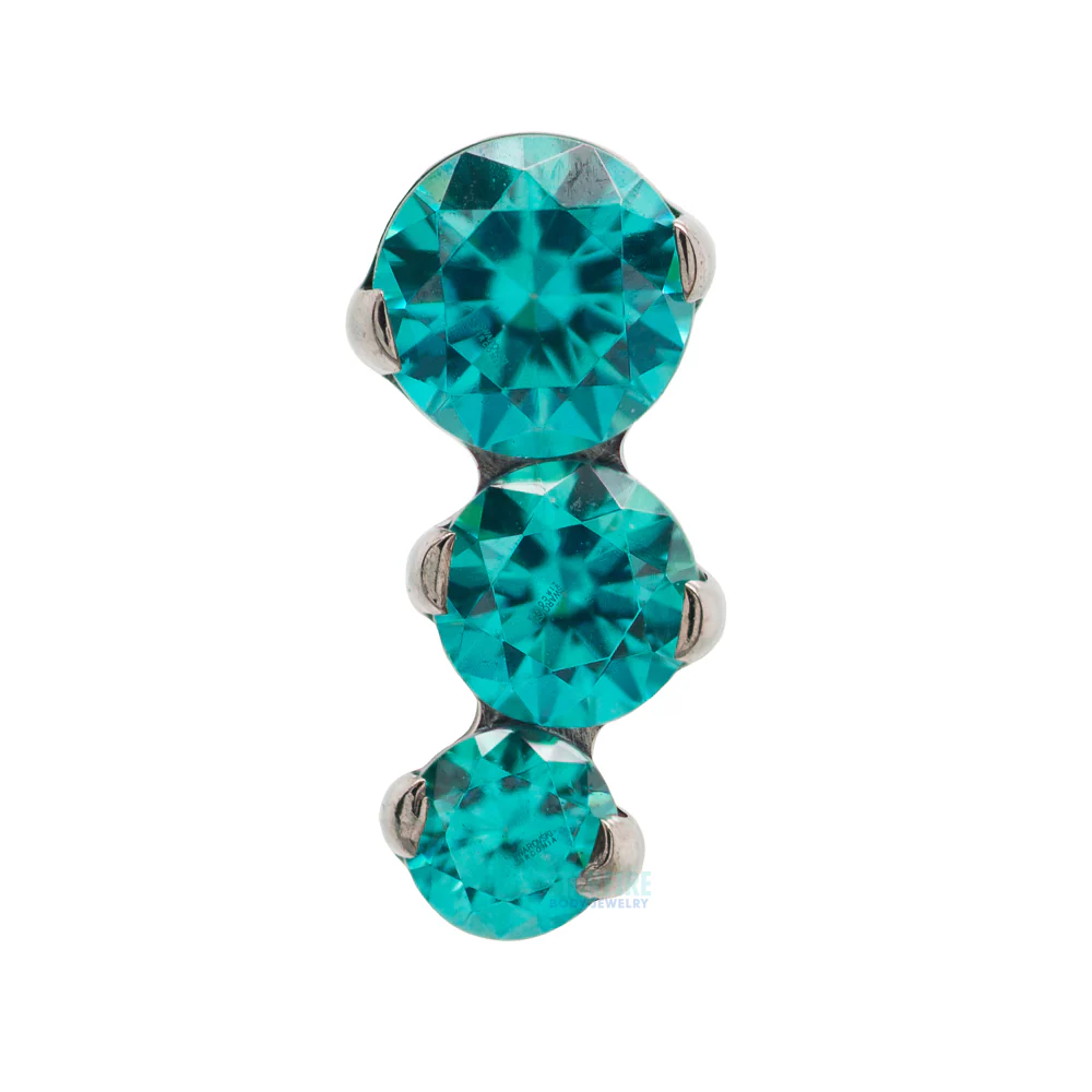 "Clio" Threaded End with Faceted Gems - Image 4