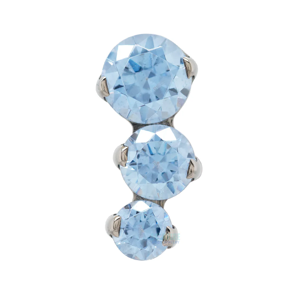 "Clio" Threaded End with Faceted Gems - Image 5