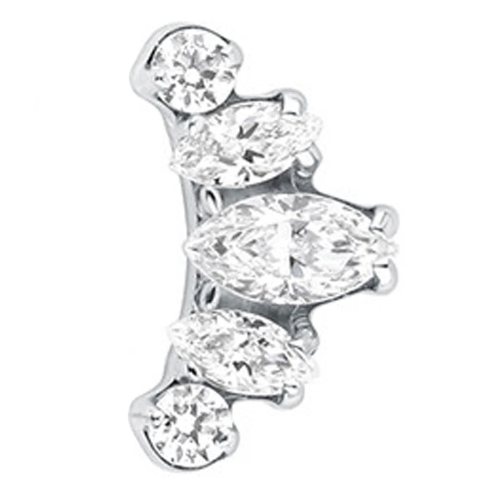 "Diadem" Threaded End with Faceted Gems