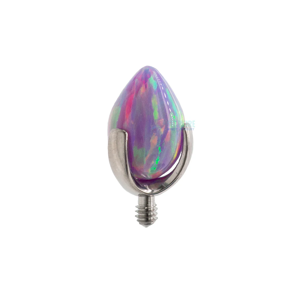 "Dragon Egg" Threaded End with Opal in Prong's - Image 11