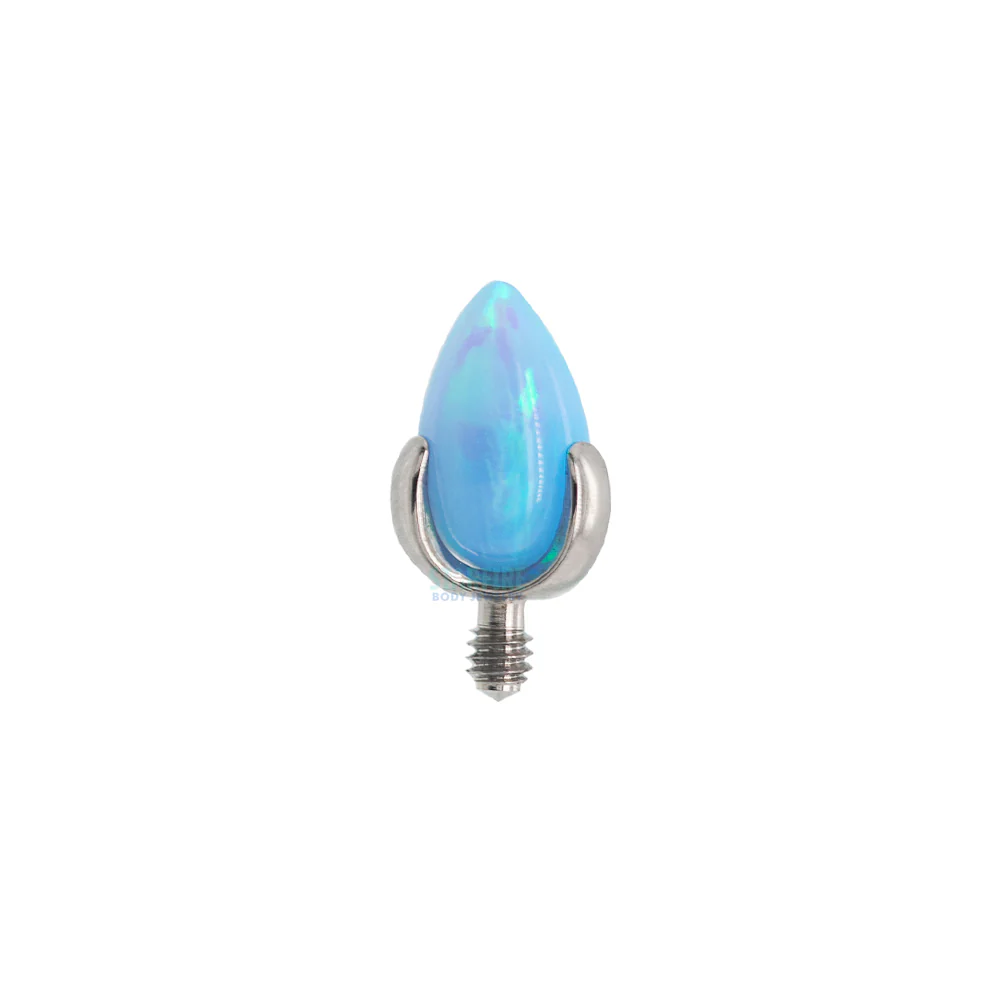 "Dragon Egg" Threaded End with Opal in Prong's - Image 5
