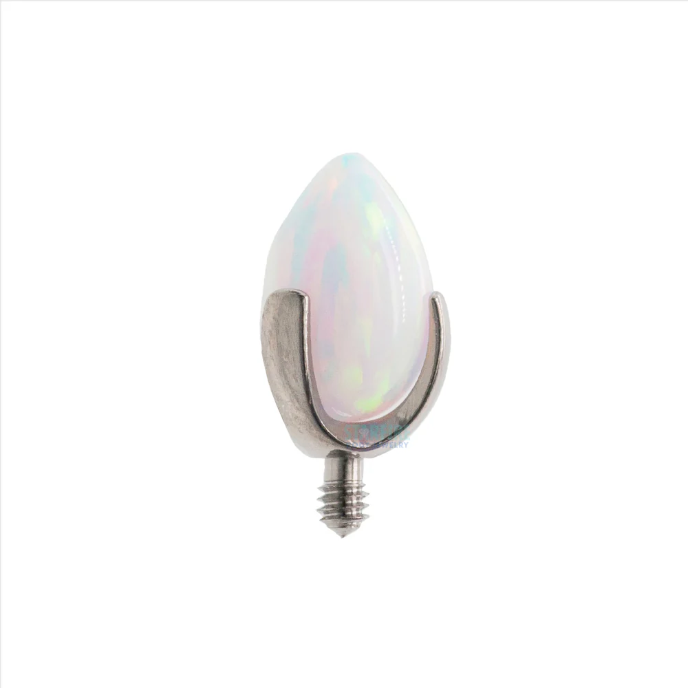 "Dragon Egg" Threaded End with Opal in Prong's - Image 7