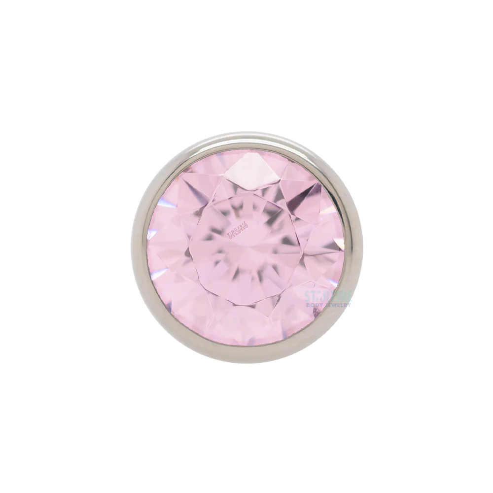 Extreme Low Profile Faceted Gem Tongue Barbell - Image 2