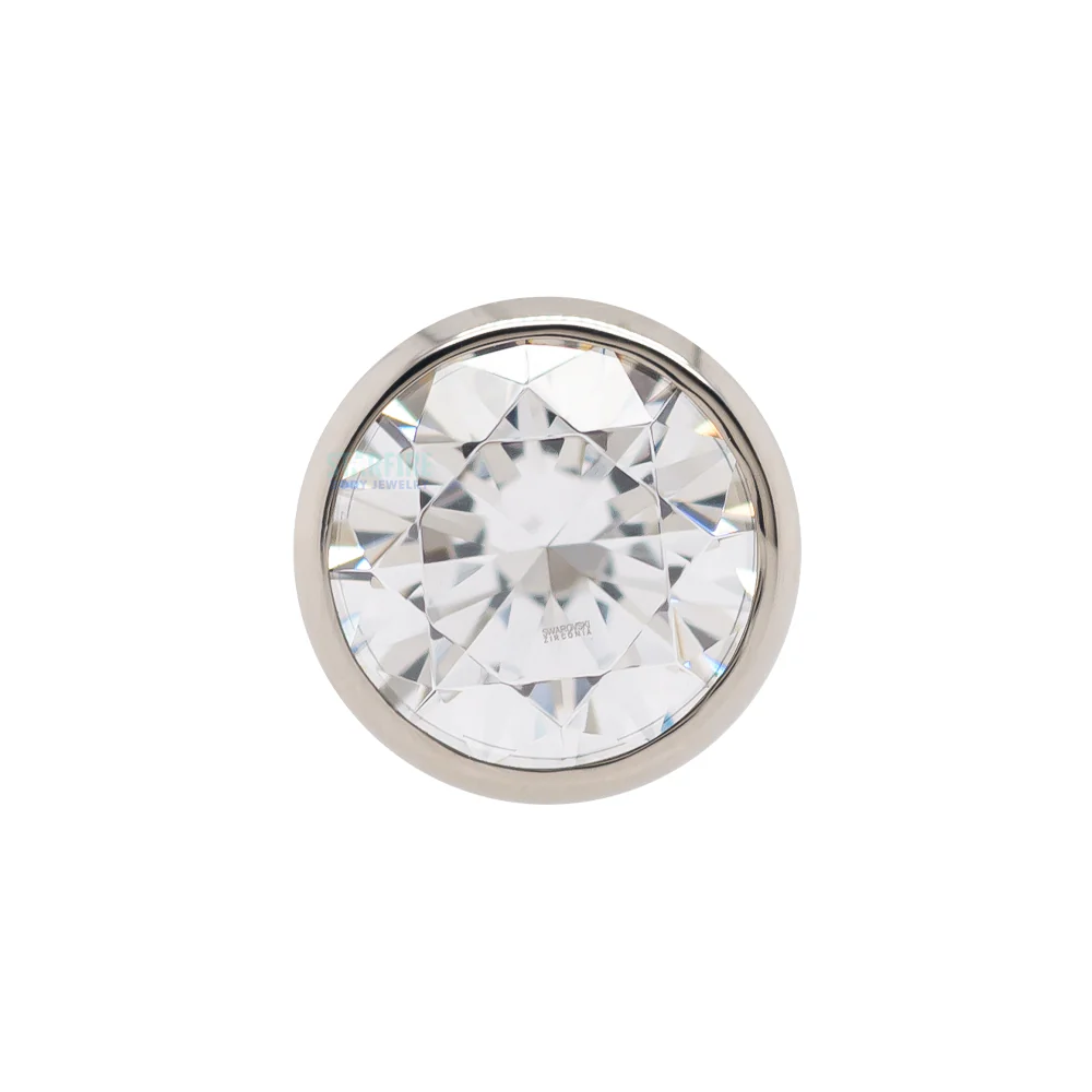 Extreme Low Profile Faceted Gem Tongue Barbell - Image 3