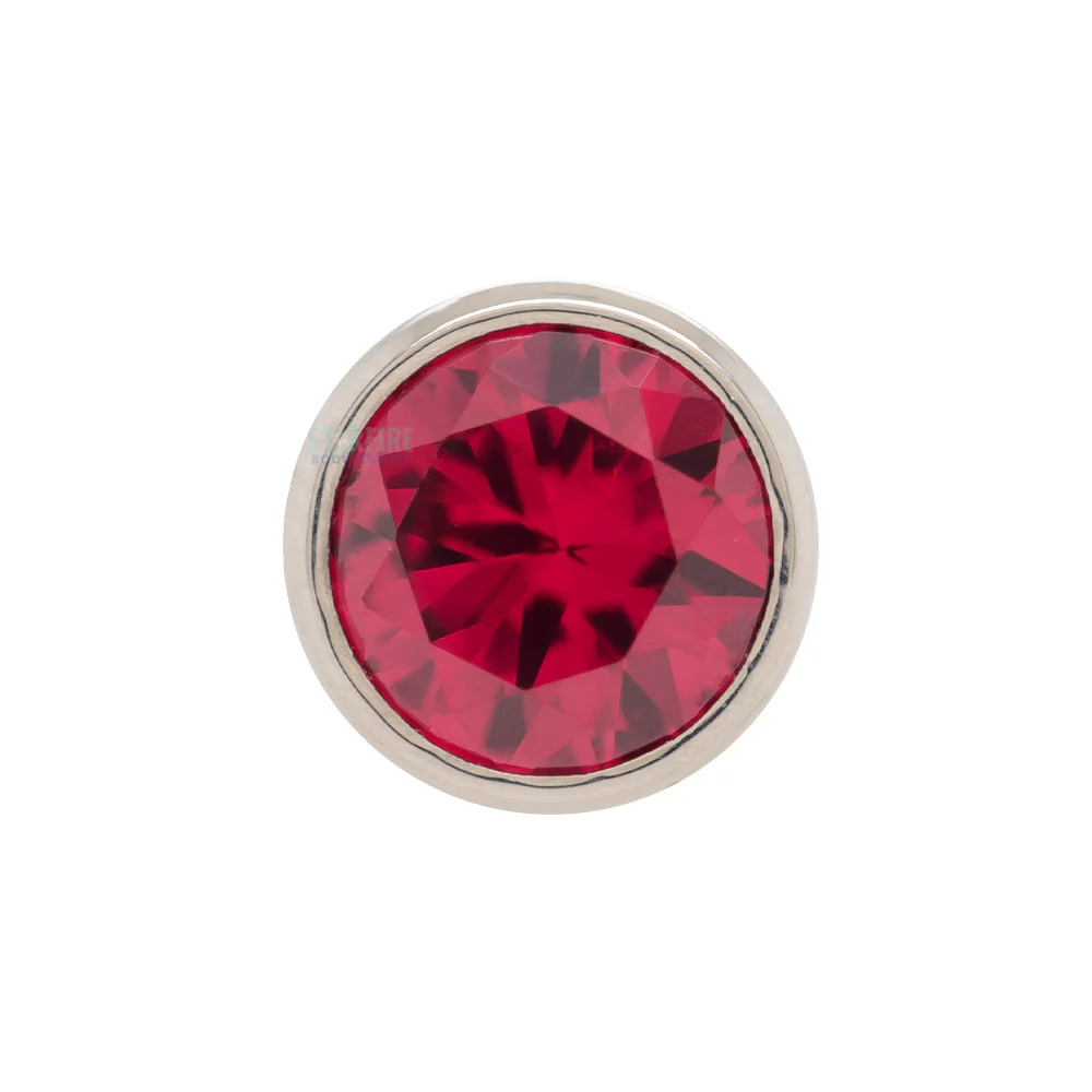 Extreme Low Profile Faceted Gem Tongue Barbell - Image 4
