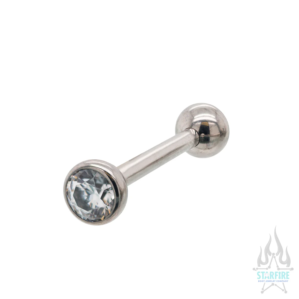 Faceted Gem Ball Nipple Barbells - Image 3