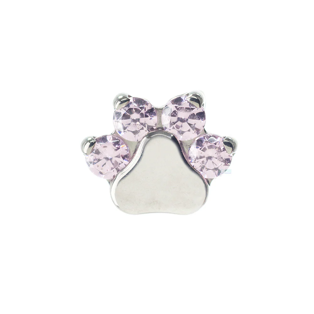 Faceted Gem Paw Print Threaded End - Image 5