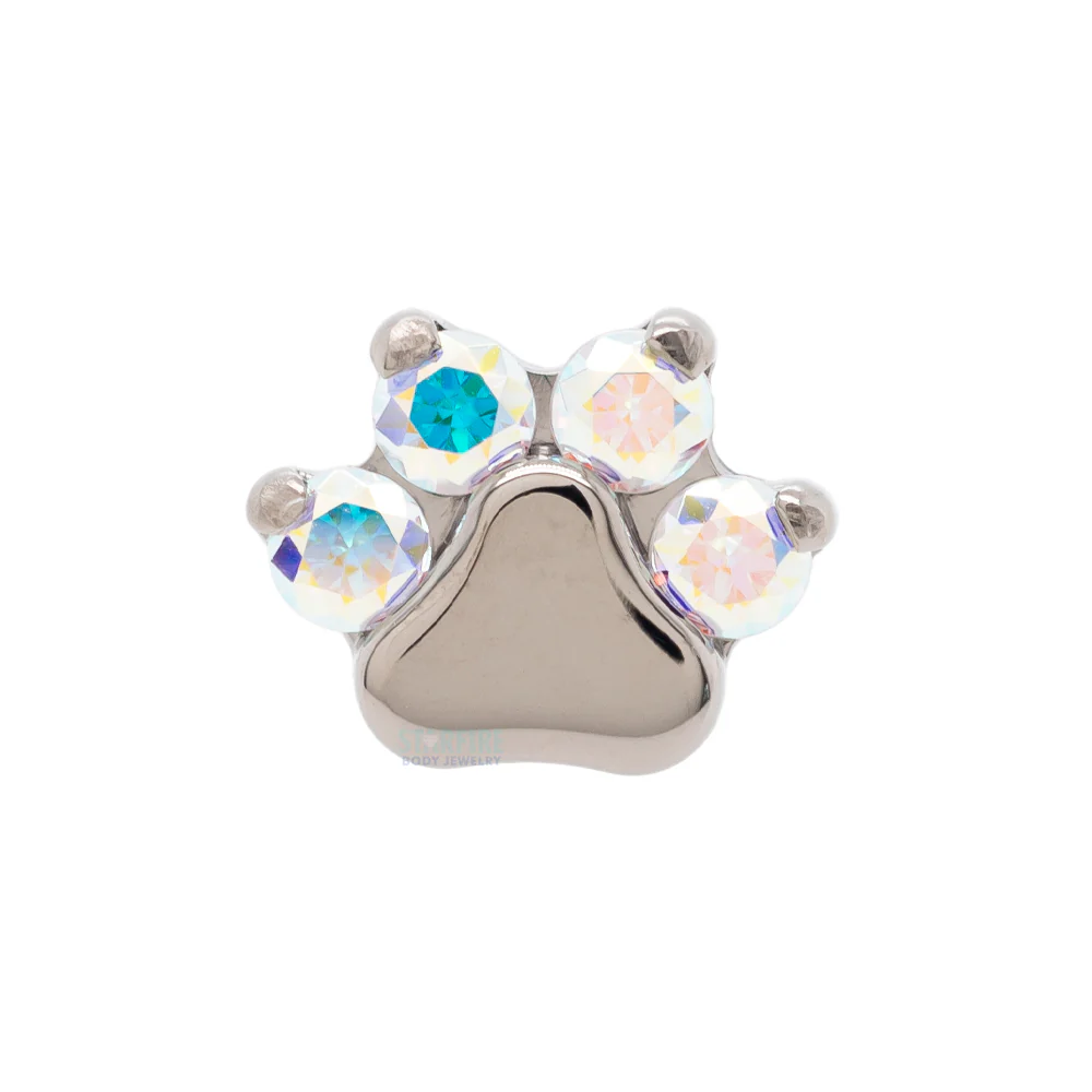 Faceted Gem Paw Print Threaded End - Image 7
