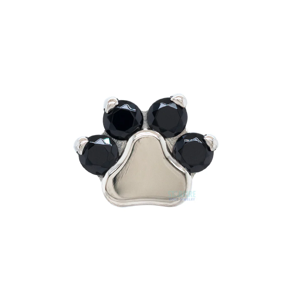 Faceted Gem Paw Print Threaded End - Image 9