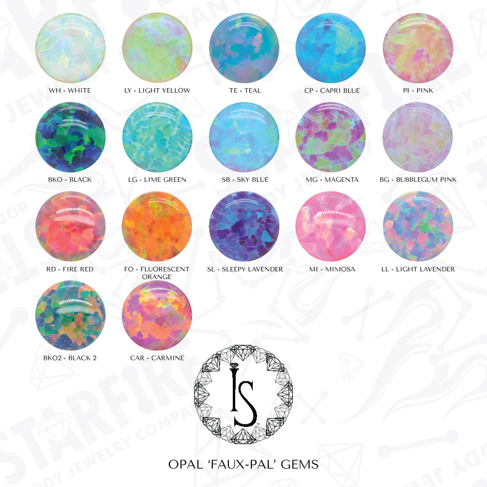 Flower Threaded End with Opals - Image 2
