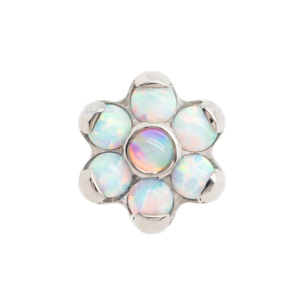 Flower Threaded End with Opals - custom color combos - Image 4
