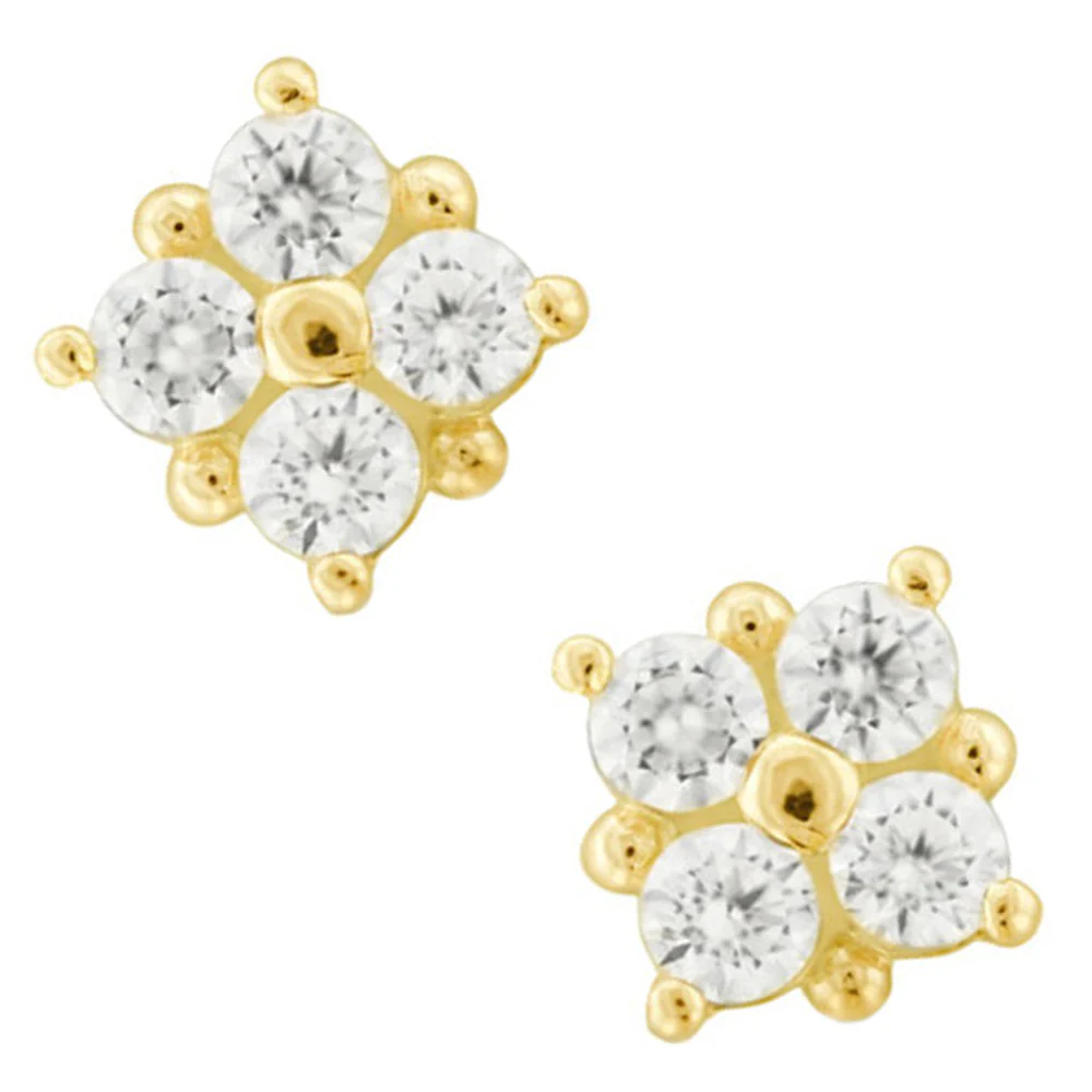 "Kalos" with Diamonds Threaded End in Gold