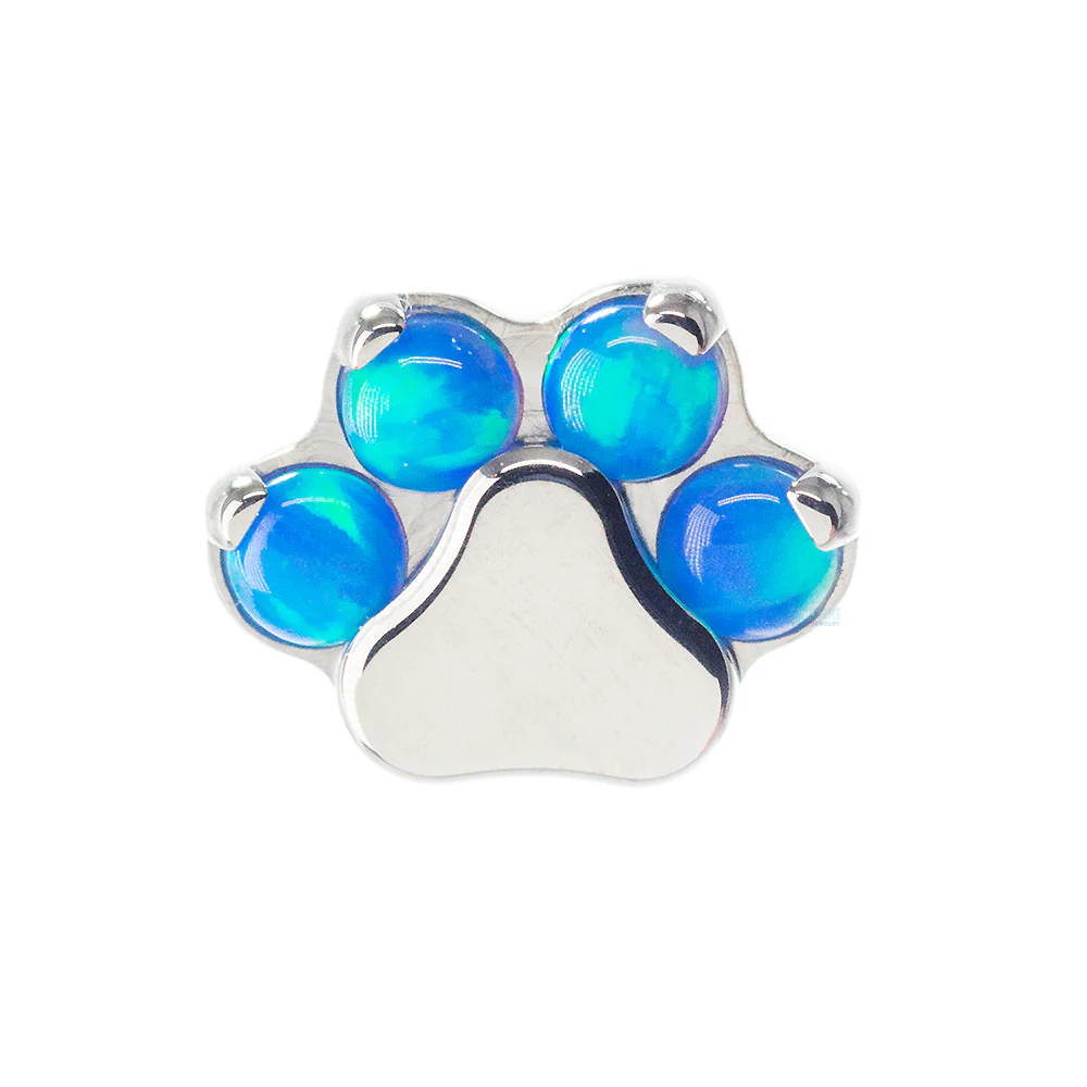 Opal Paw Print Threaded End - Image 3