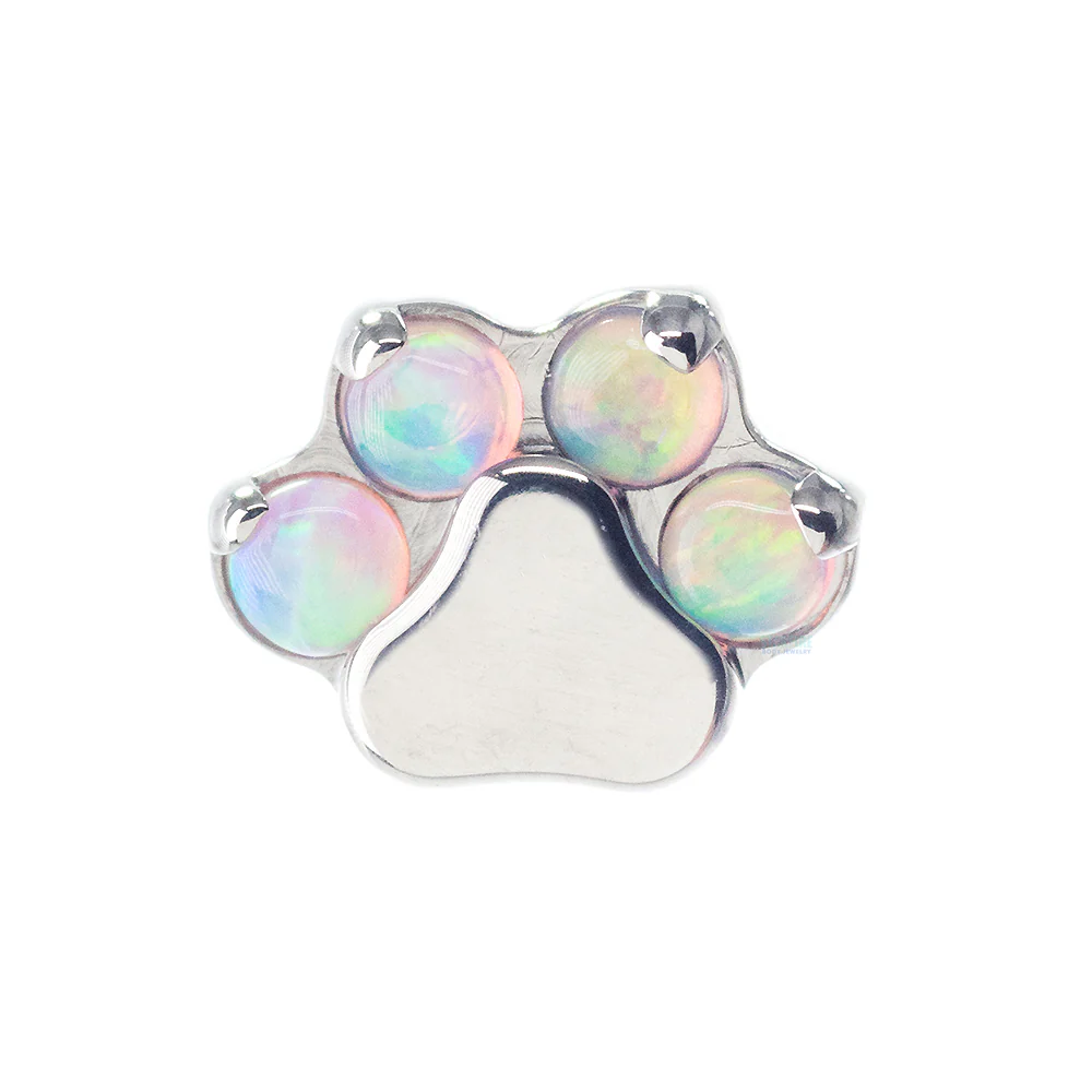 Opal Paw Print Threaded End - Image 5