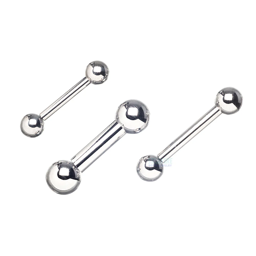 Stainless Steel Straight Barbell - 14 ga. - Image 2
