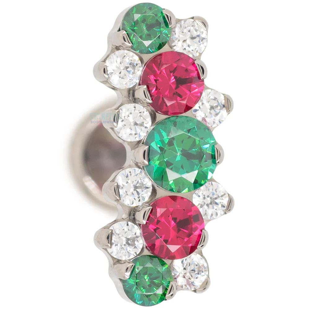"Suprium" #5 Faceted Gem Cluster Threaded End - Holiday Collection - Image 3