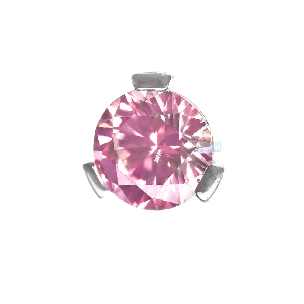 threadless: 4mm 3 Prong-Set Round Faceted Gem End - Image 10