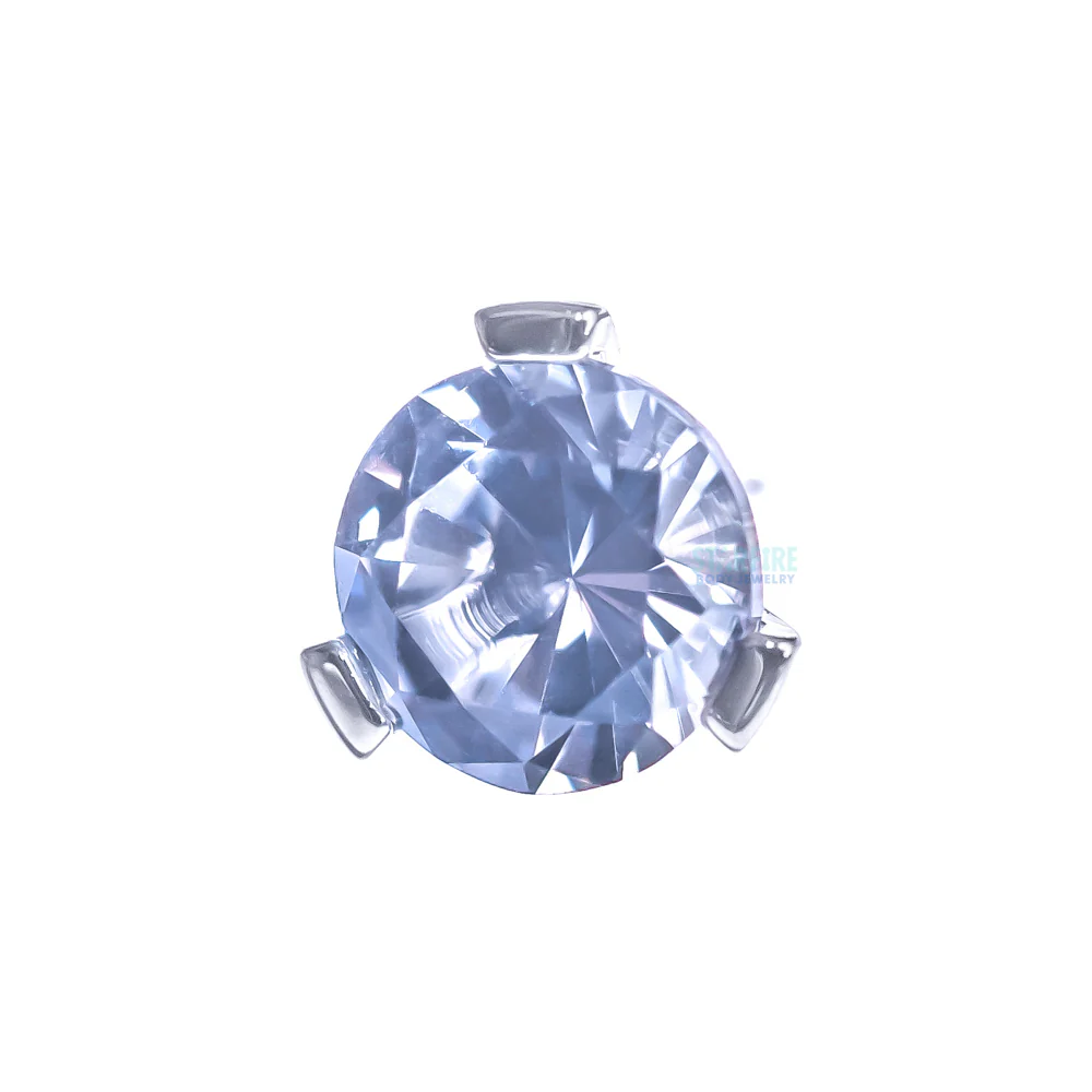 threadless: 4mm 3 Prong-Set Round Faceted Gem End - Image 11