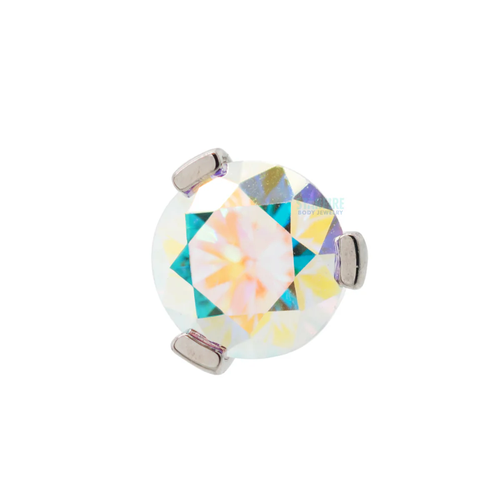 threadless: 4mm 3 Prong-Set Round Faceted Gem End - Image 12