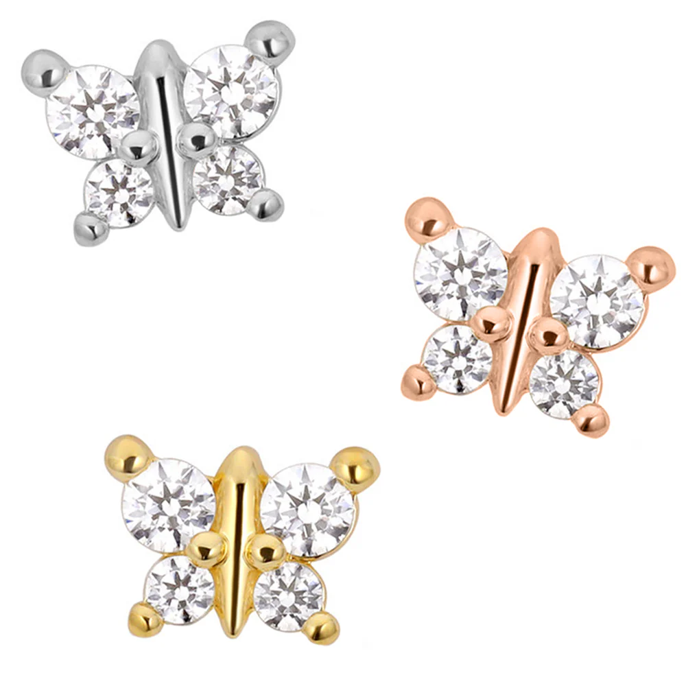 threadless: "Anima" with Faceted Gems End in Gold