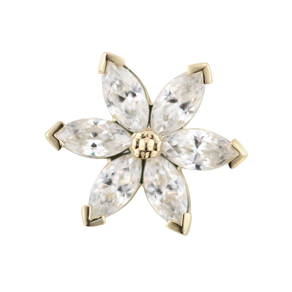 threadless: "Asphodel" with Faceted Gems End in Gold - Image 3