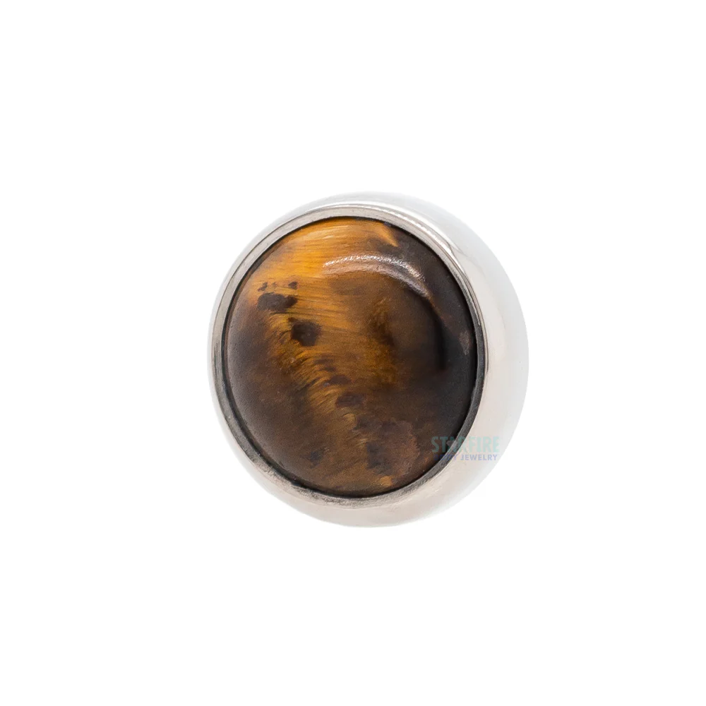 threadless: Bezel-Set Round Natural Stone Cabochon End - Image 2