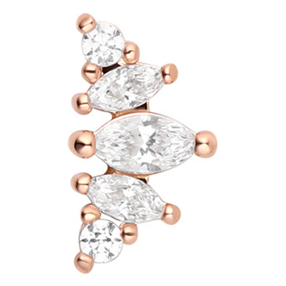threadless: "Diadem" with Diamonds End in Gold