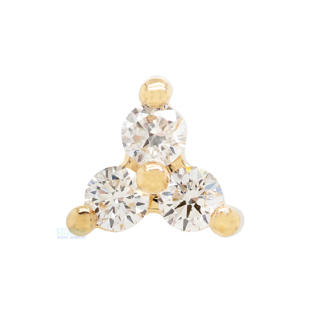threadless: Diamonds in Trinity (Menage a Trois) in Gold - Image 2