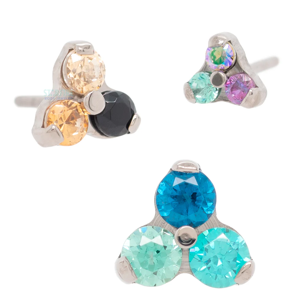 threadless: Faceted Gems in Trinity (Menage a Trois) End - custom color combos