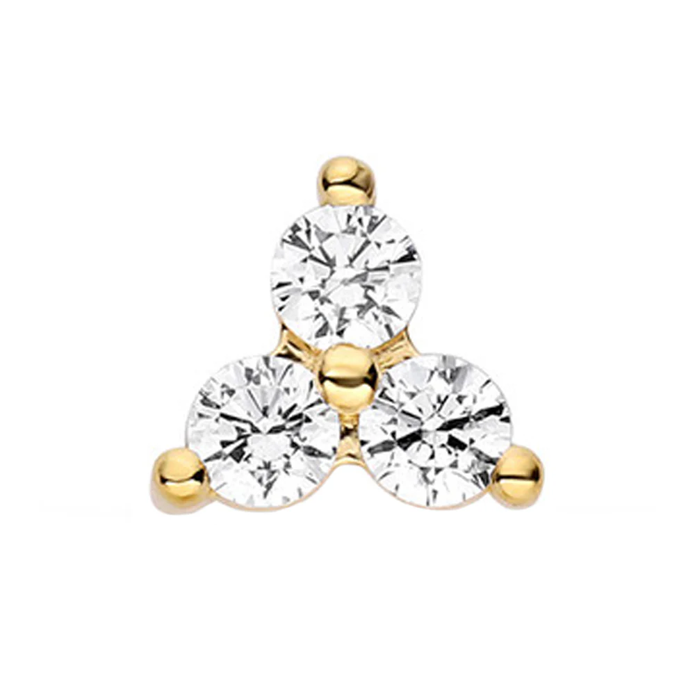 threadless: Faceted Gems in Trinity (Menage a Trois) in Gold - Image 2