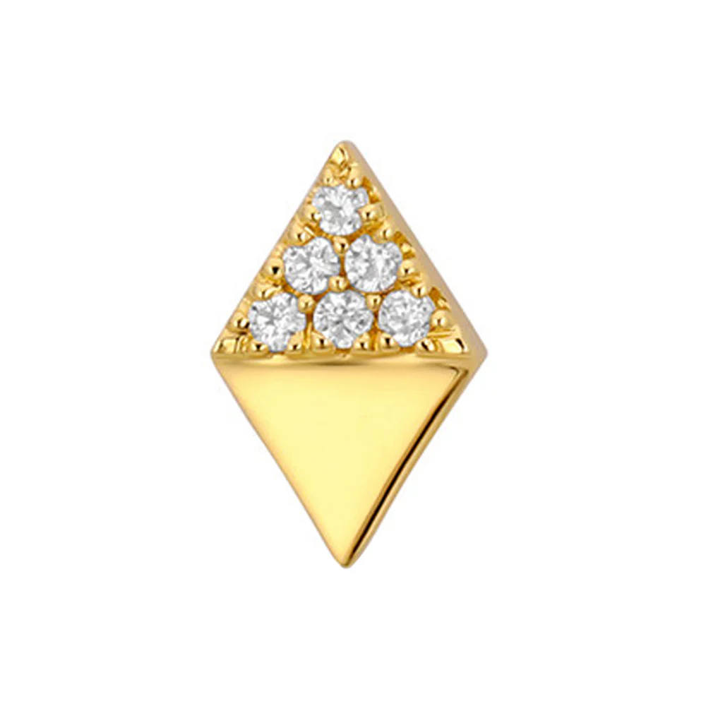 threadless: "Rhombos" with Faceted Gems End in Gold