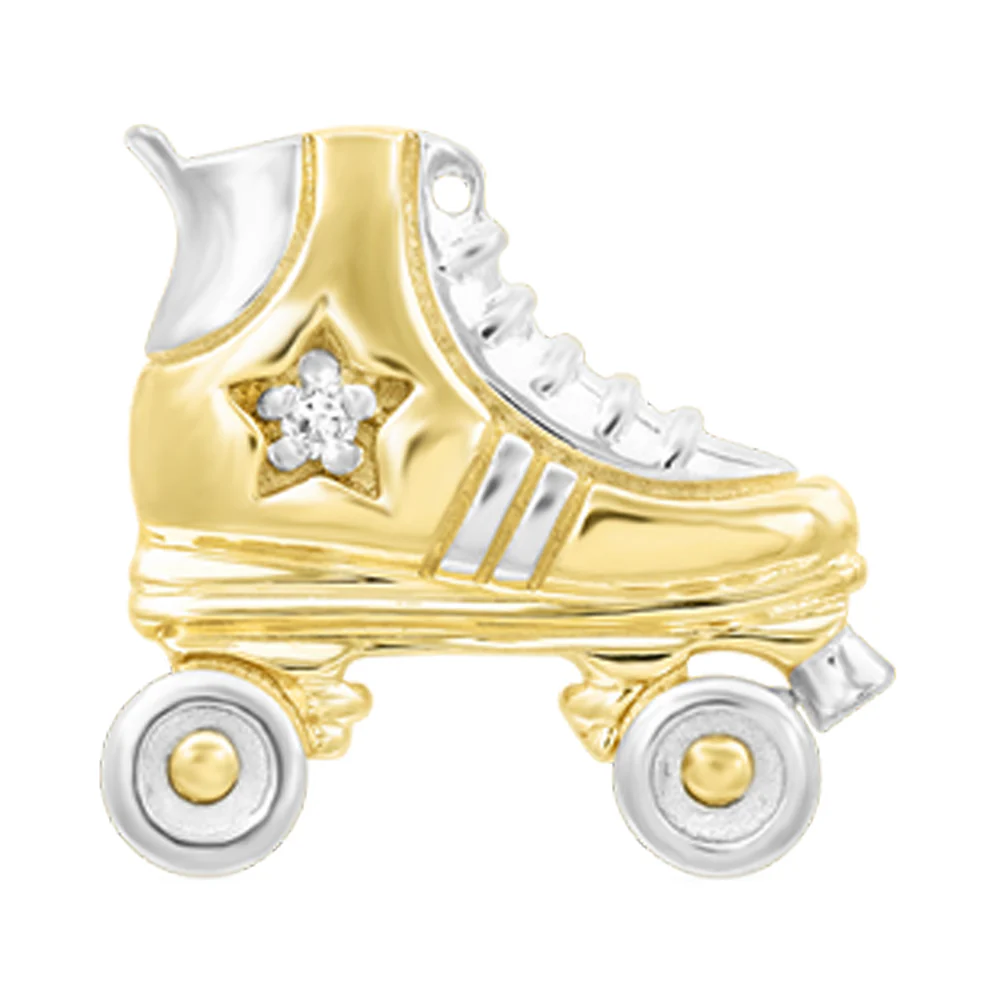 "Meanie" Threaded End in Gold with White CZ - Image 4