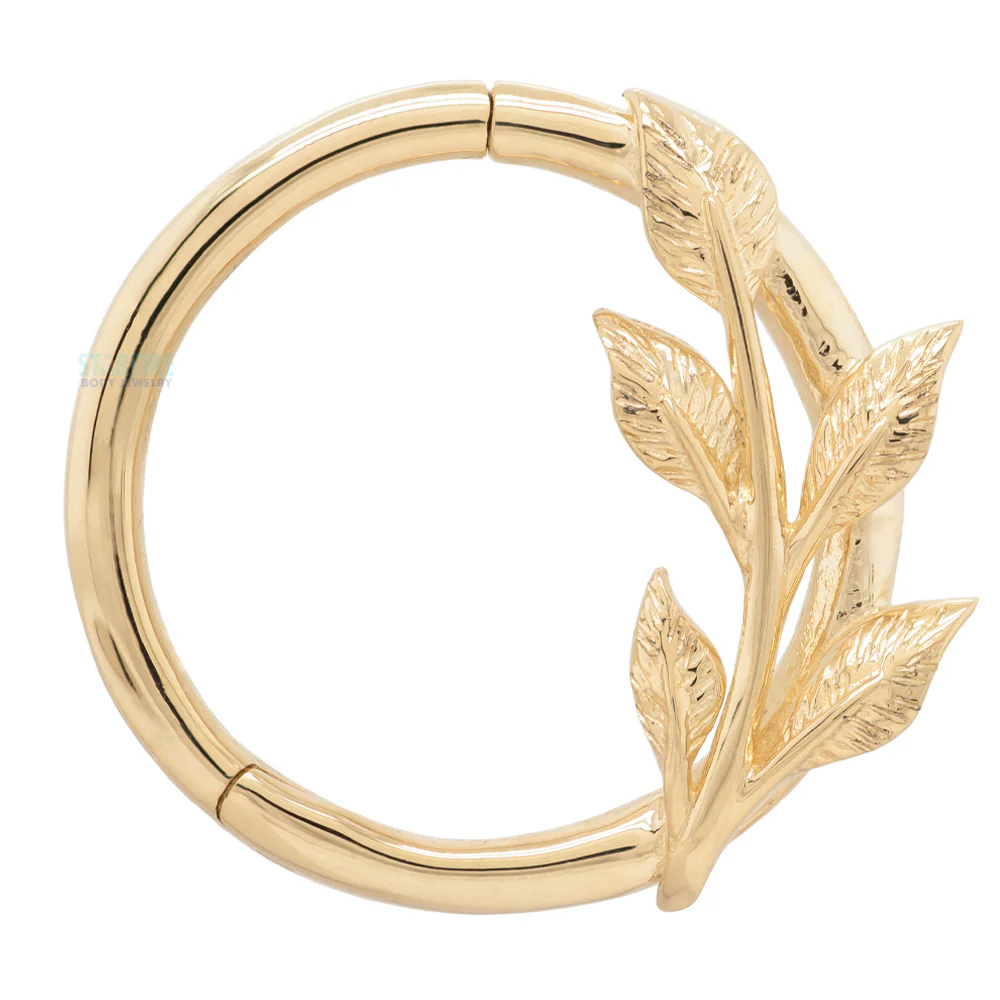 "Terra" Hinge Ring / Clicker in Gold - Image 2