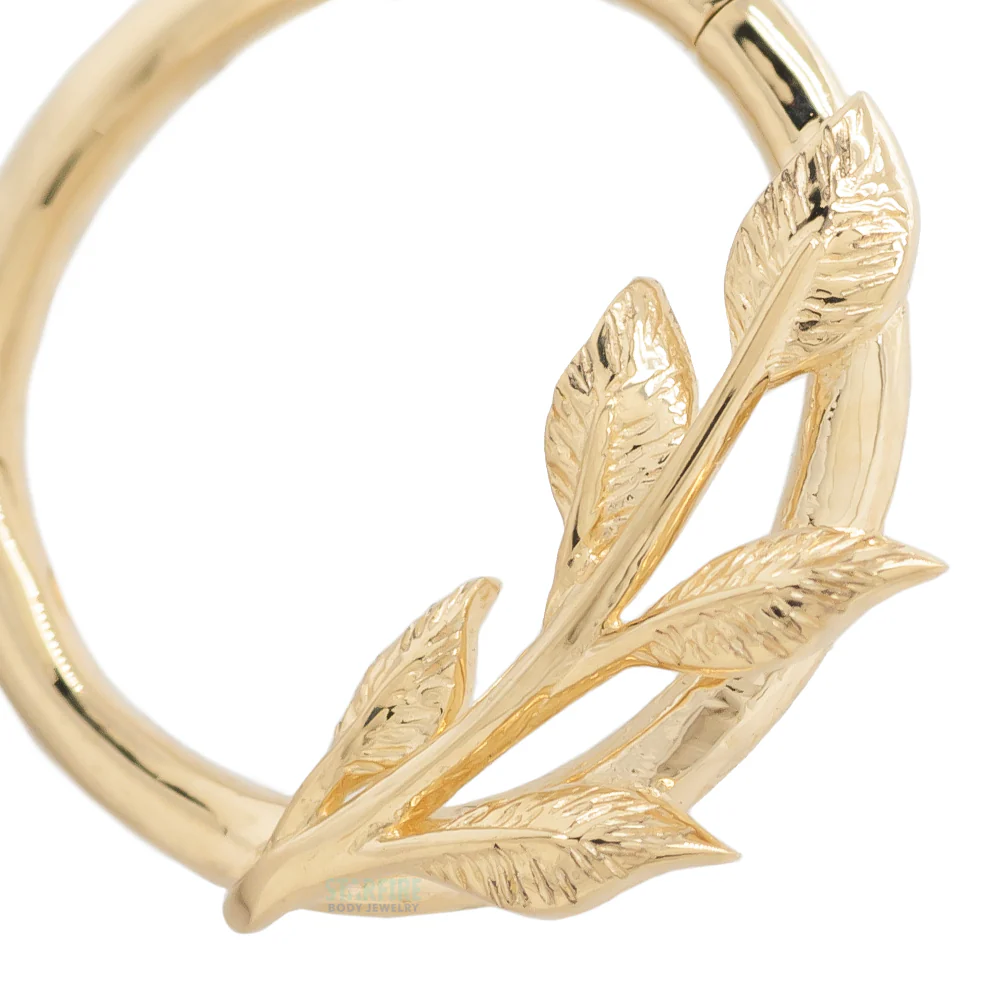 "Terra" Hinge Ring / Clicker in Gold - Image 3