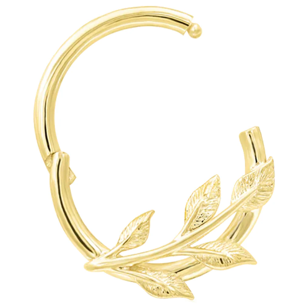 "Terra" Hinge Ring / Clicker in Gold - Image 4