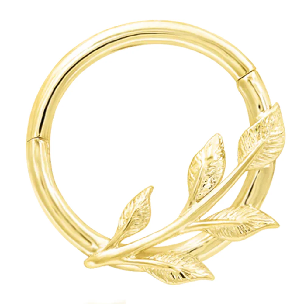 "Terra" Hinge Ring / Clicker in Gold - Image 5