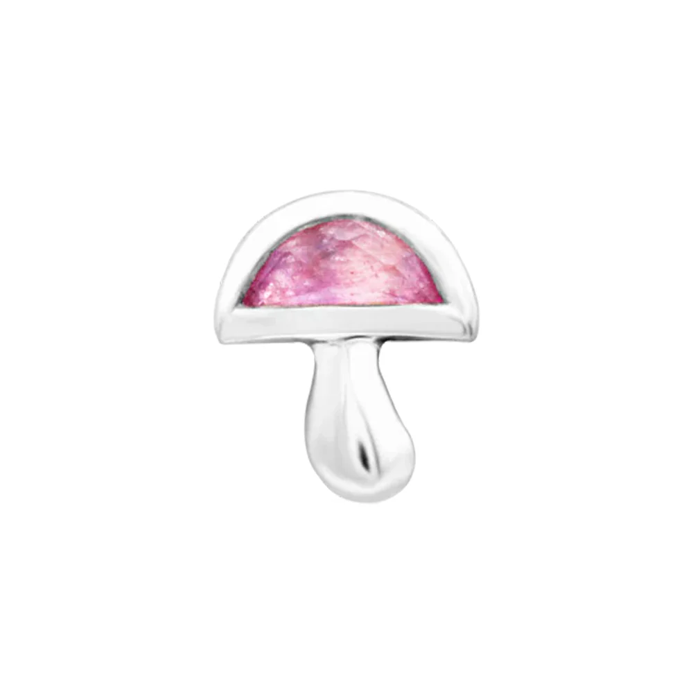 threadless: "Amanita" End in Gold with Pink CZ - Image 3