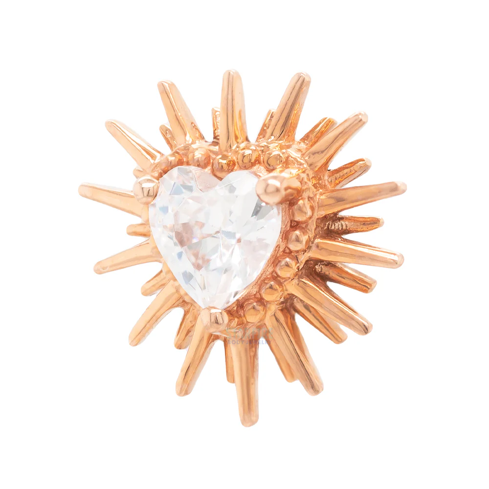 threadless: "Heartbreak" End in Gold with CZ - Image 3