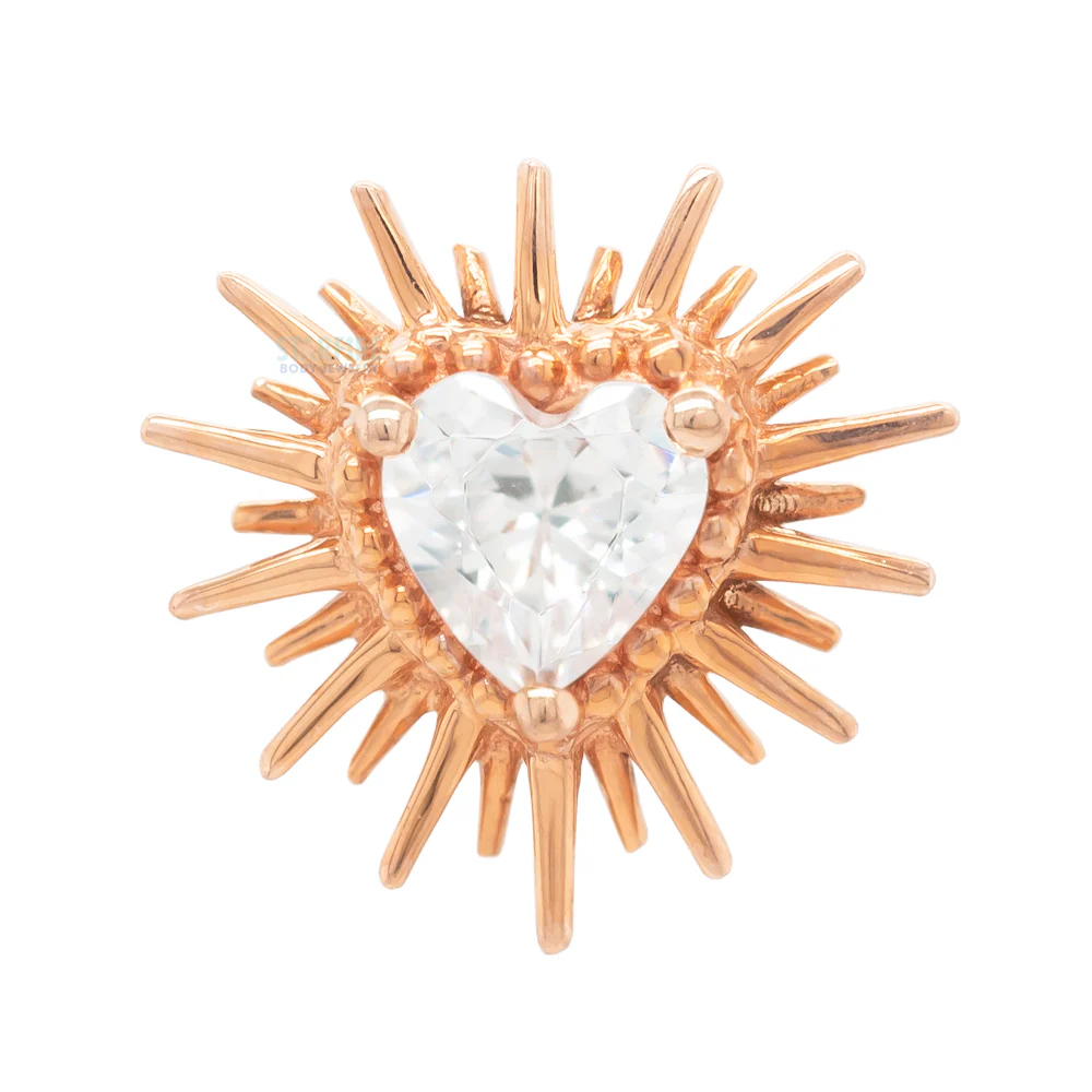 threadless: "Heartbreak" End in Gold with CZ - Image 6
