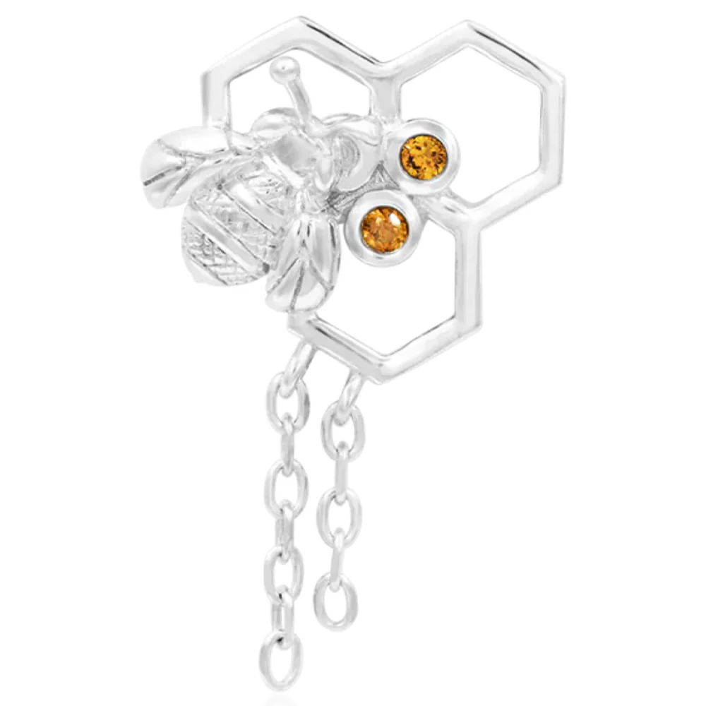 threadless: "Hivemind" End in Gold with CZ's - Image 5