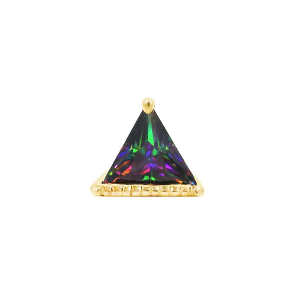 threadless: "King Mystic" End in Gold with Mystic Topaz - Image 2