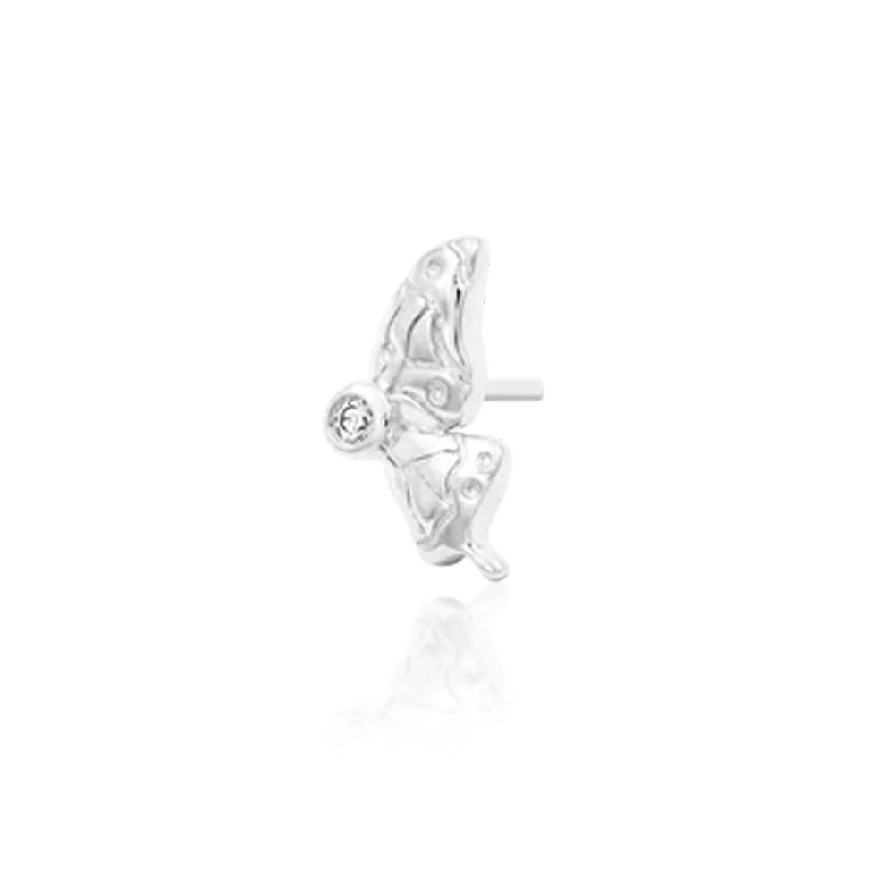 threadless: "Mariposa" End in Gold with CZ - Image 2