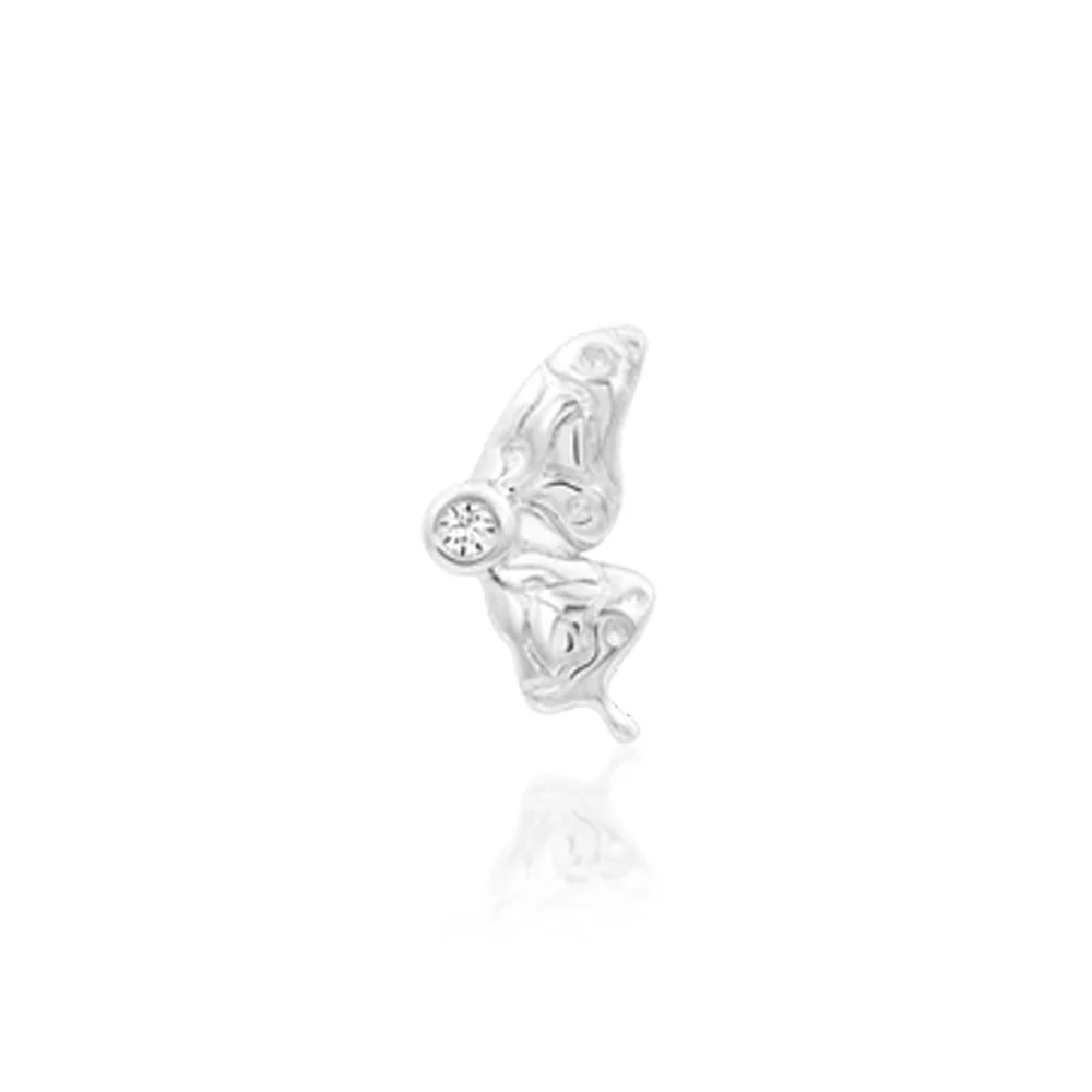 threadless: "Mariposa" End in Gold with CZ - Image 4